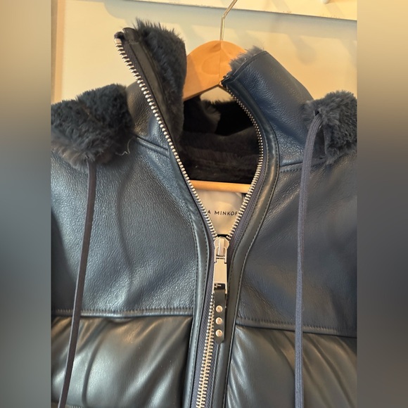 REBECCA MINKOFF VEGAN LEATHER CROP JACKET - Picture 6 of 10